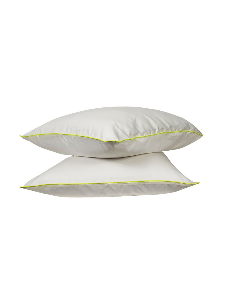 Taie d'oreiller - Percale Blanche & Fluo