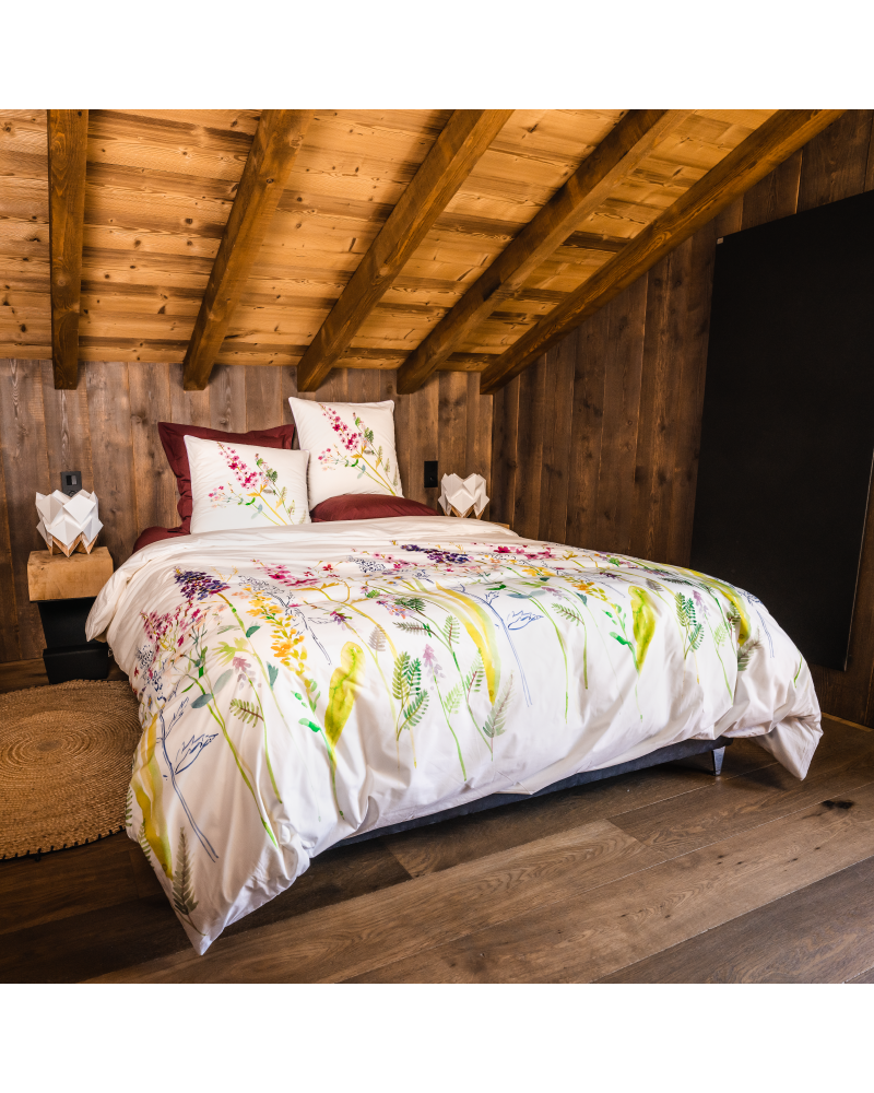 Housse de couette en Percale imprimée Fleur sauvage