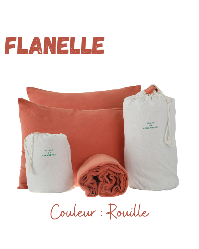 Drap housse bonnet 30 cm  - Flanelle de coton